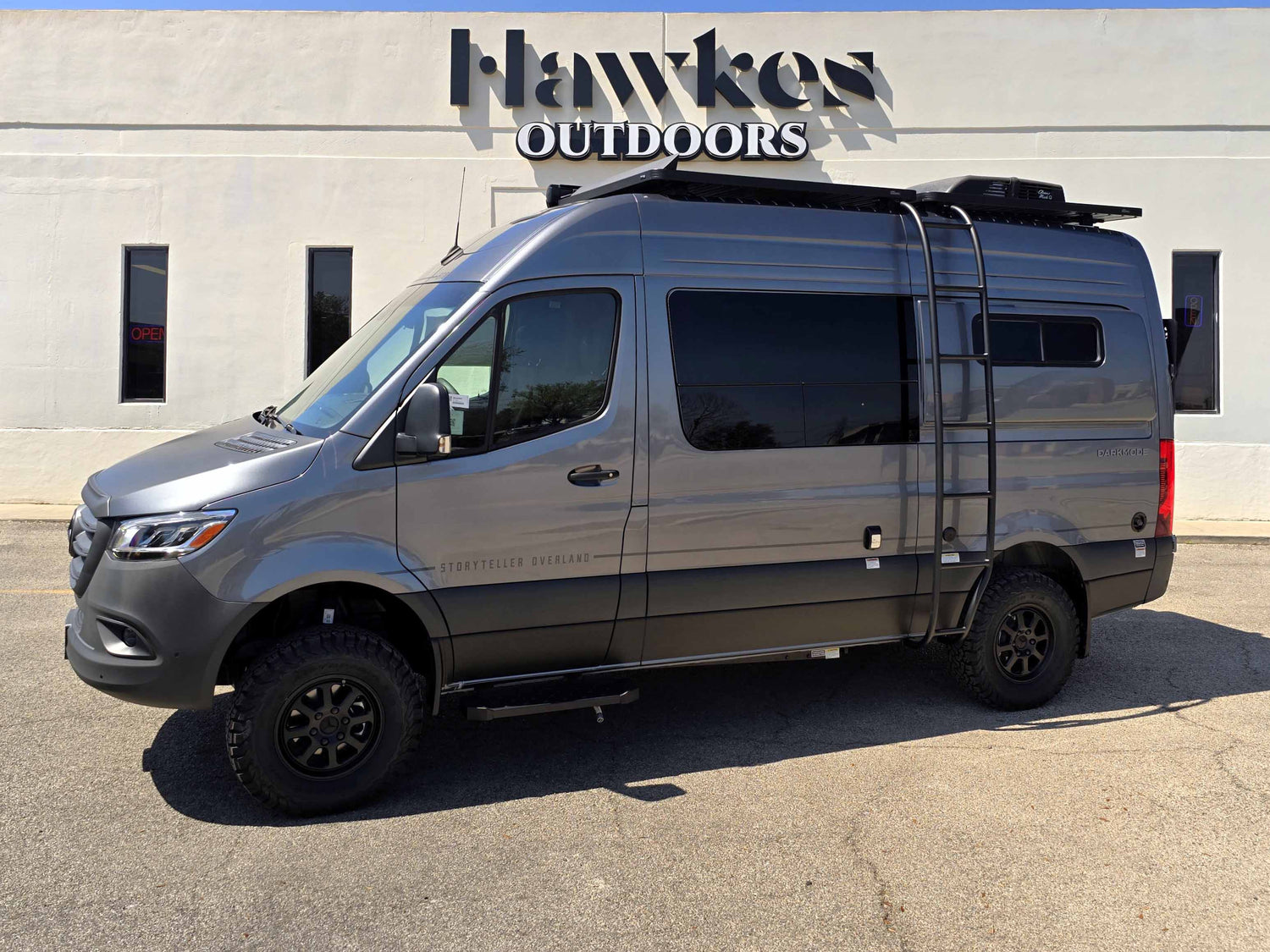 storyteller overland dark mode sprintervan for sale near me washington oregon utah arizona new york at hawkes outdoors 2102512882