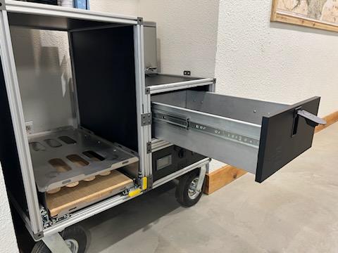 SCRATCH & DENT SALE!! Dirtbox Gear Storage Box w/ Fridge Slide & Battery/Inverter Box