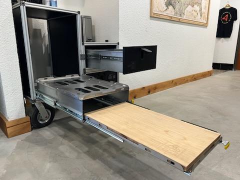SCRATCH & DENT SALE!! Dirtbox Gear Storage Box w/ Fridge Slide & Battery/Inverter Box