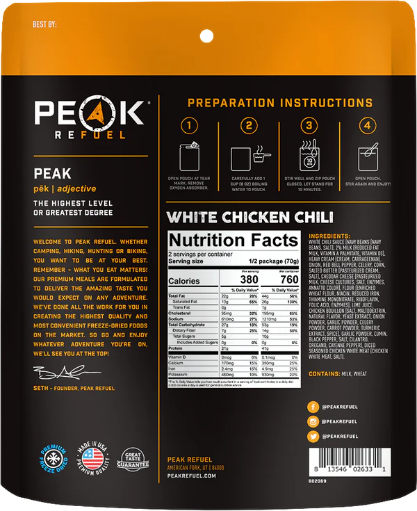 Peak Refuel - White Chicken Chili