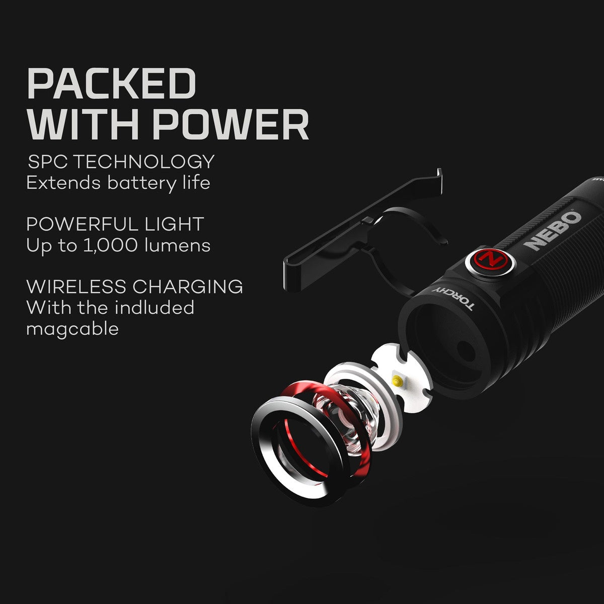 NEBO Torchy RC LED 1000 Lumens