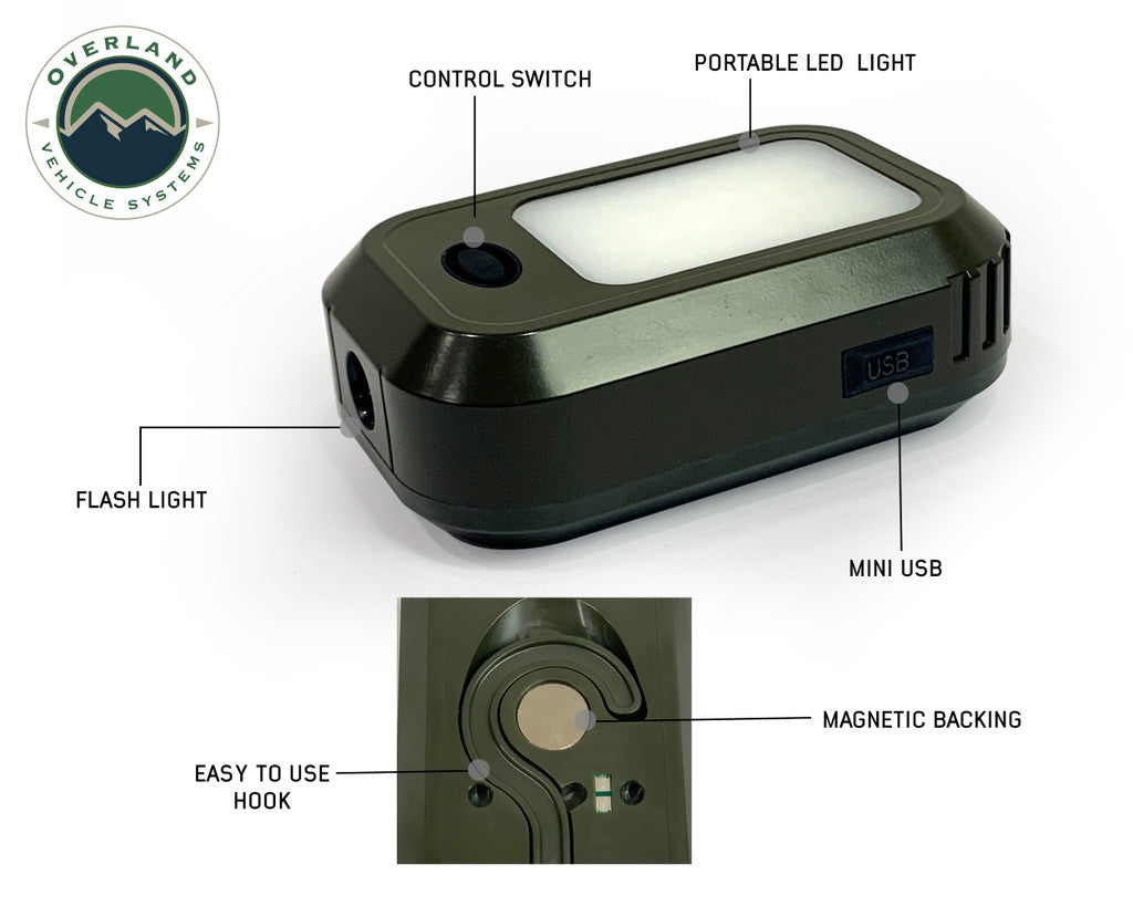 OVS Wild Land 露营装备 - UFO 太阳能灯灯吊舱和通用扬声器