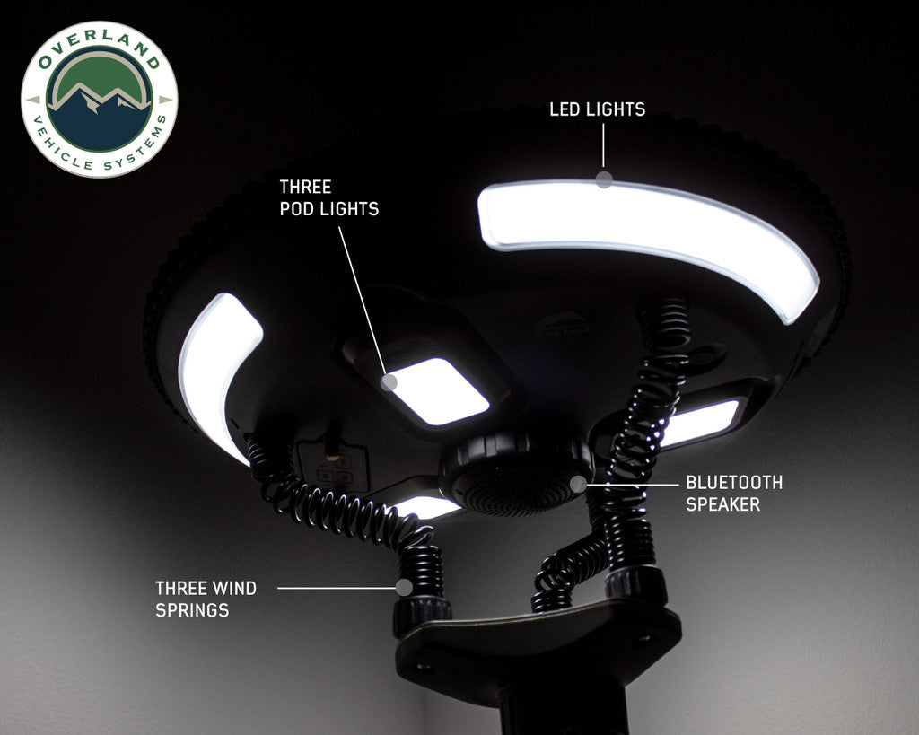 OVS Wild Land 露营装备 - UFO 太阳能灯灯吊舱和通用扬声器