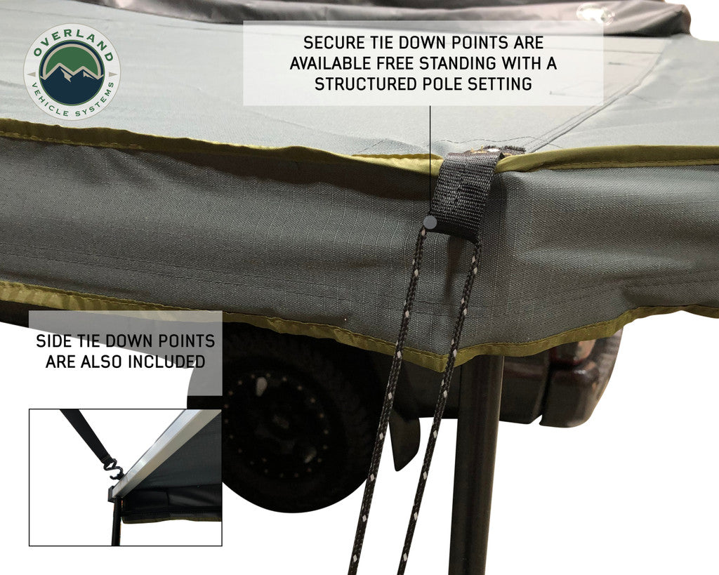 tie downs ovs overland vehicle systems nomadic 270 LT awning for sale in san antonio texas at hawkes outdoors 2102512882