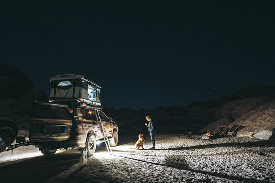 Camping and overlanding in the desert with hawkes outdoors in Texas