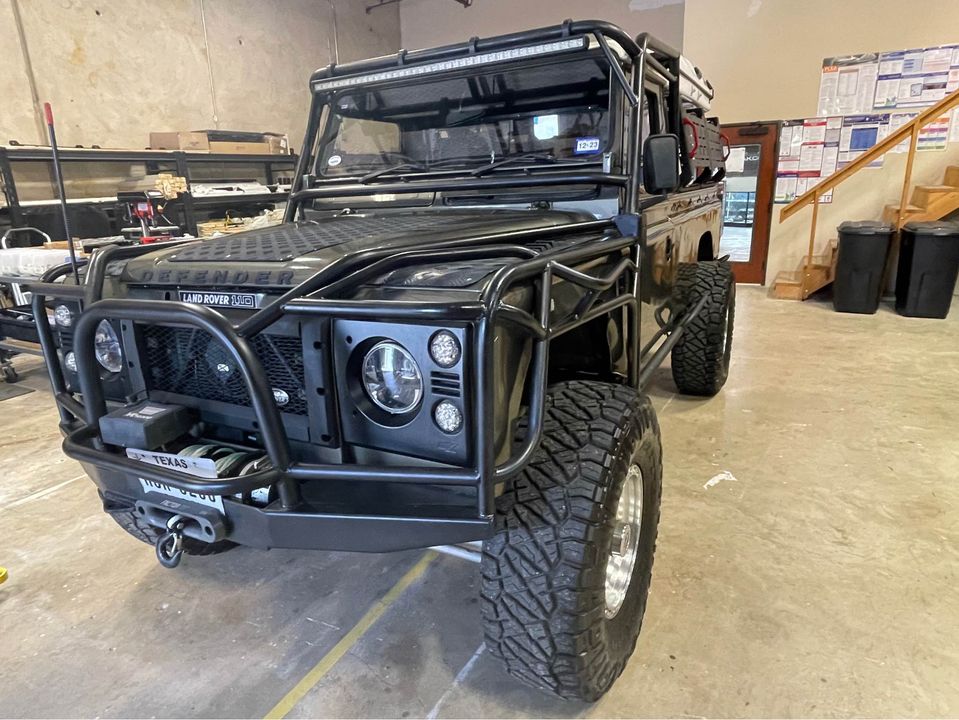 classic land rover defender 110 truck for sale in san antonio texas at hawkes outdoors 1