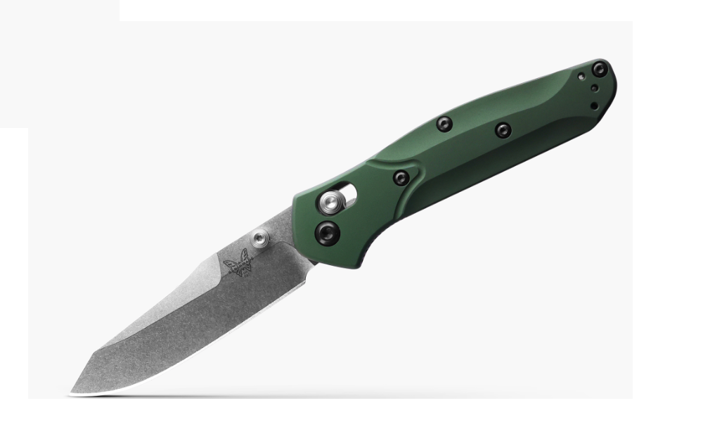 Benchmade 945 Mini Osborne Knife - Green Aluminum - Hawkes Outdoors