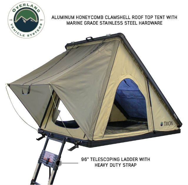 OVS LD TMON 2 Person Clamshell Aluminum Hard Shell Roof Top Tent