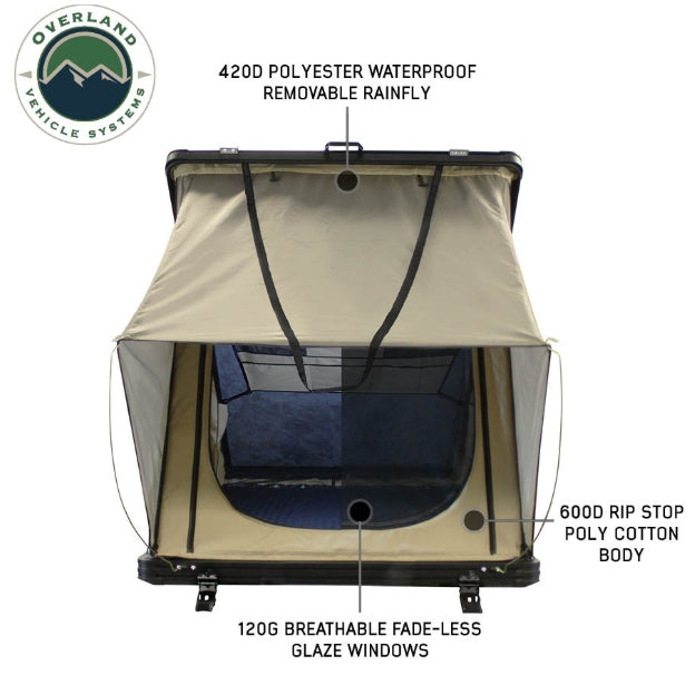 OVS LD TMON 2 Person Clamshell Aluminum Hard Shell Roof Top Tent