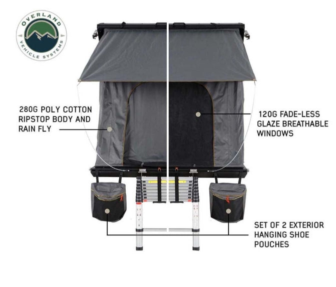 OVS HD Mamba 3 Person Clam Shell Aluminum Hard Shell Roof Top Tent