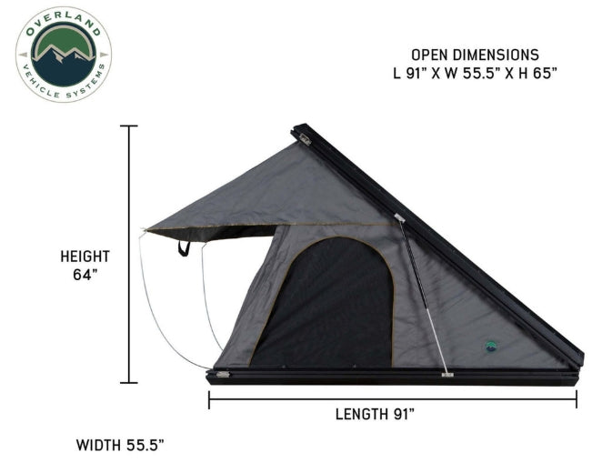 OVS HD Mamba 3 Person Clam Shell Aluminum Hard Shell Roof Top Tent