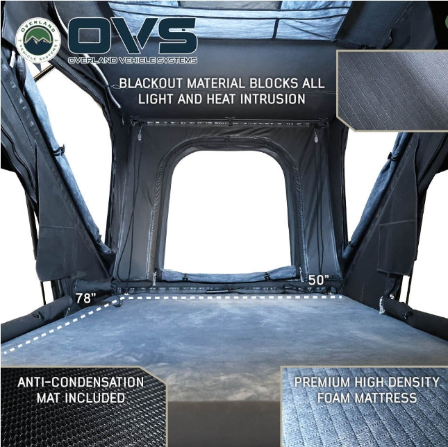 OVS XD K2 Dual Action Clam Shell 2 Person Aluminum Hard Shell Roof Top Tent