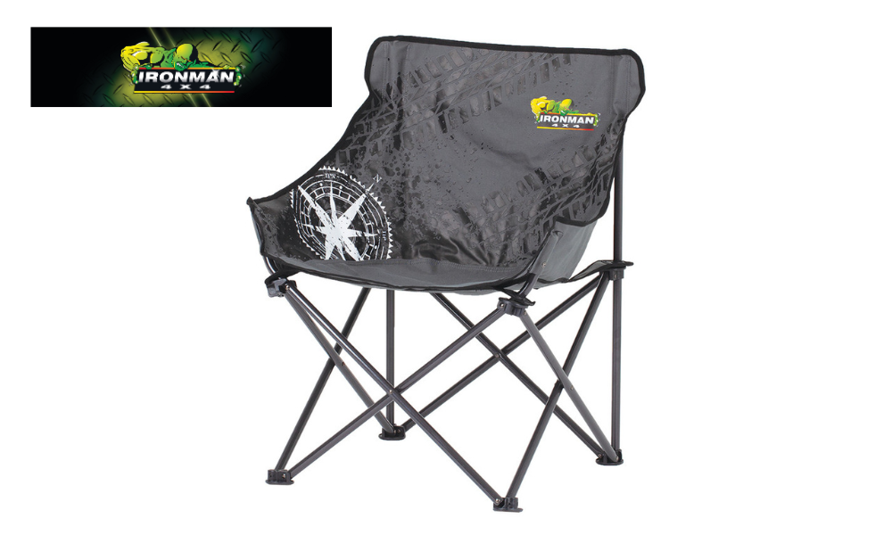 Ironman 4x4 Mid Size Low Back Camp Chair - Black/Grey