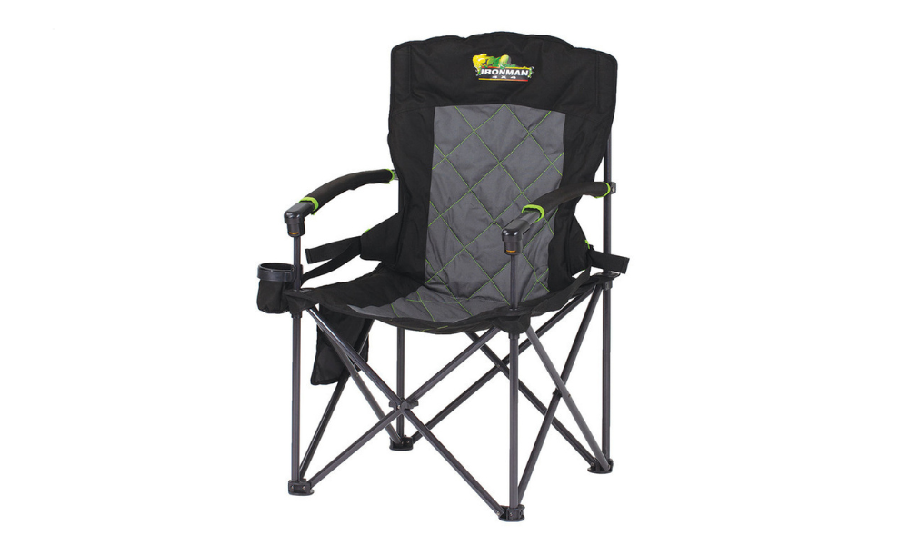 Ironman 4x4 King Hard Arm Camp Chair with Lumbar Support
