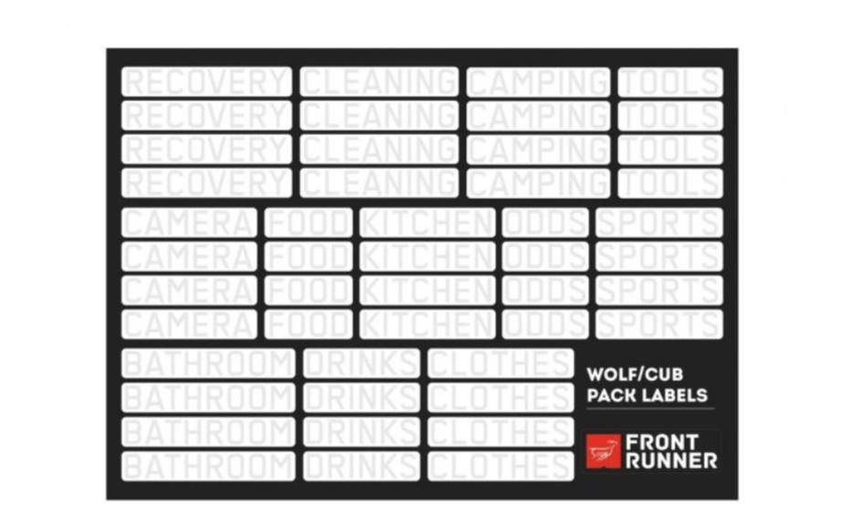 Runner Tags Labels Front Runner Wolf/Cub Pack Campsite Organizing Labels In Texas – Hawkes ...
