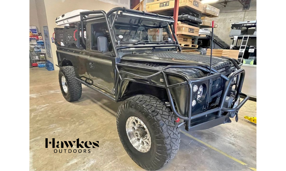 classic land rover defender 110 truck for sale in san antonio texas at hawkes outdoors