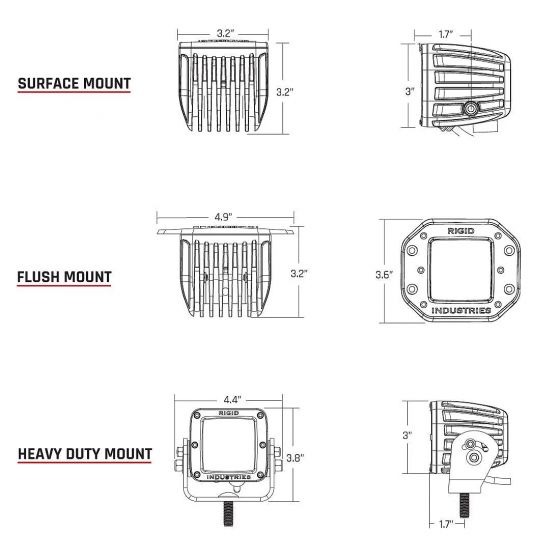 D-Series Pro Spot Midnight Pair Surface Mount