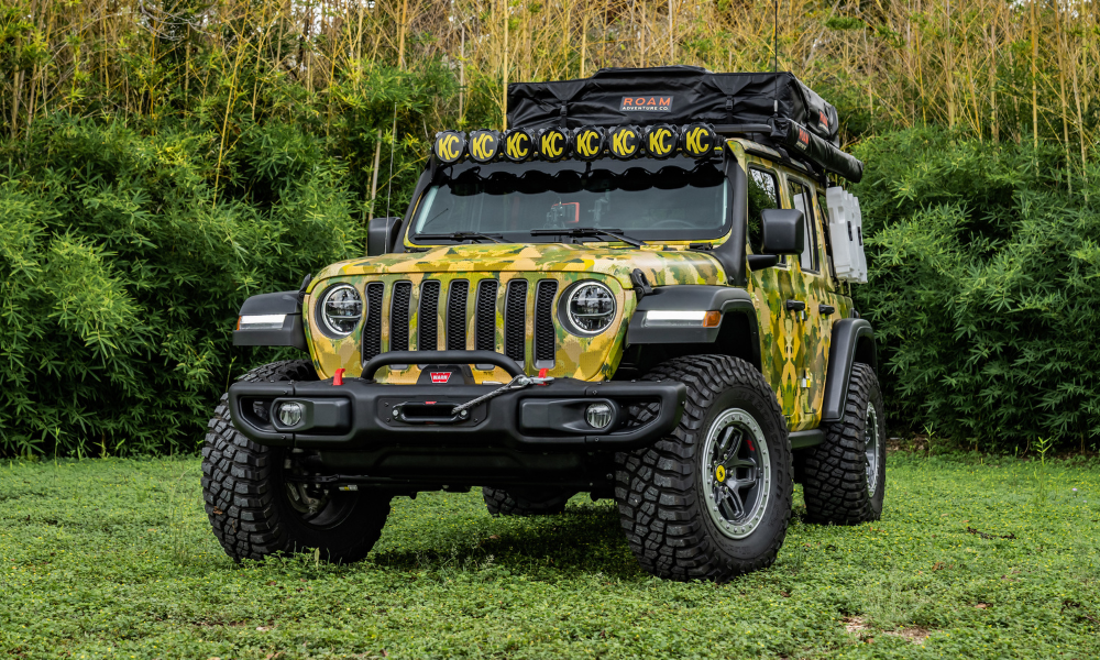 upgraded camo wrapped jeep wrangler rubicon for sale near castroville hondo texas at hawkes outdoors 2102512882