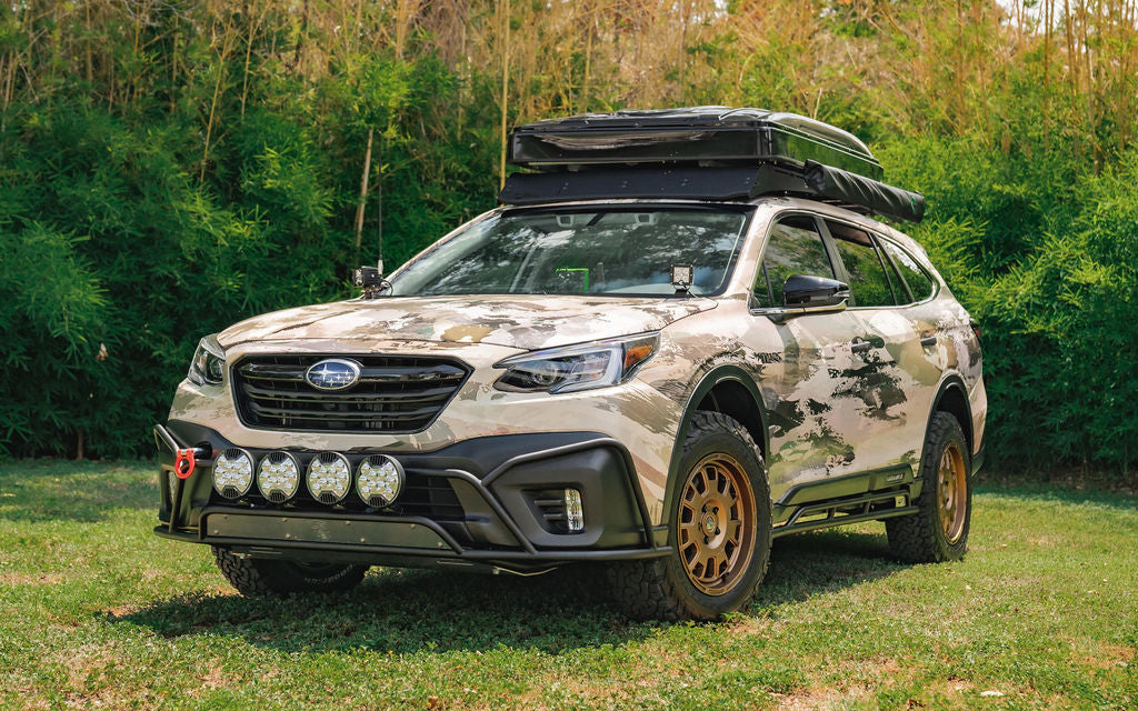 new subaru outback overland vehicle with rooftop tent for sale in san antonio texas at hawkes outdoors