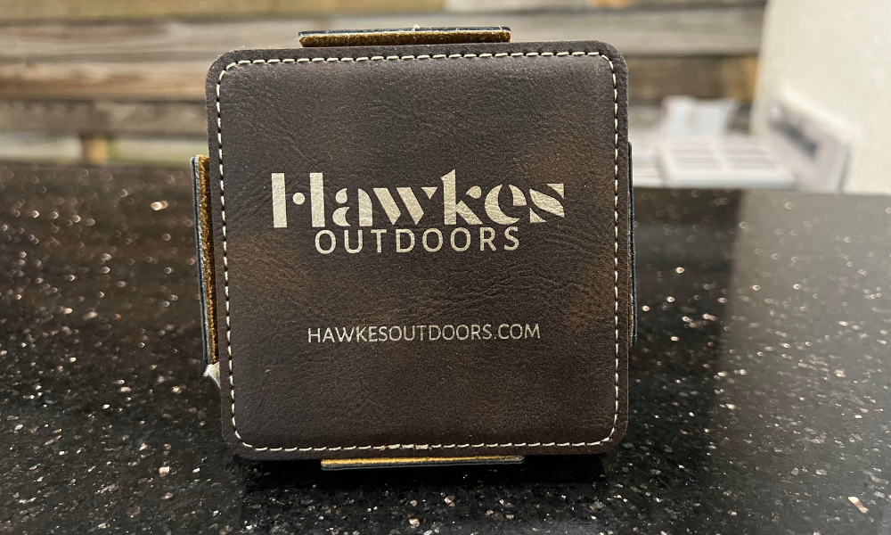 Hawkes Outdoors Leather Coasters