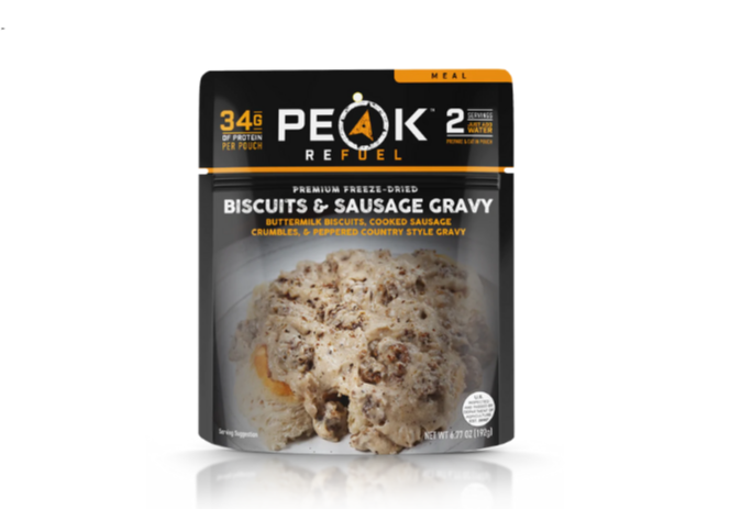 peak refuel biscuits and gravy meals for sale in San Antonio Texas at Hawkes Outdoors 2102512882