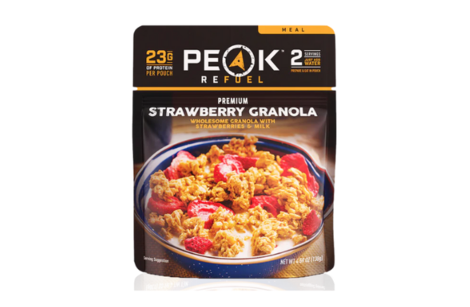 Peak Refuel Strawberry Granola - Freeze-Dried Backpacking Meal