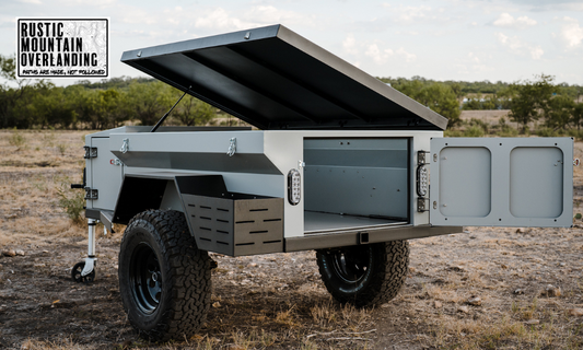 rustic mountain overland offroad utility trailer for sale at hawkes outdoors in san antonio texas 2102512882