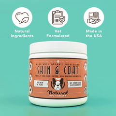natural dog co skin and coat supplement for sale near houston dallas austin texas at hawkes outdoors 210-251-2882
