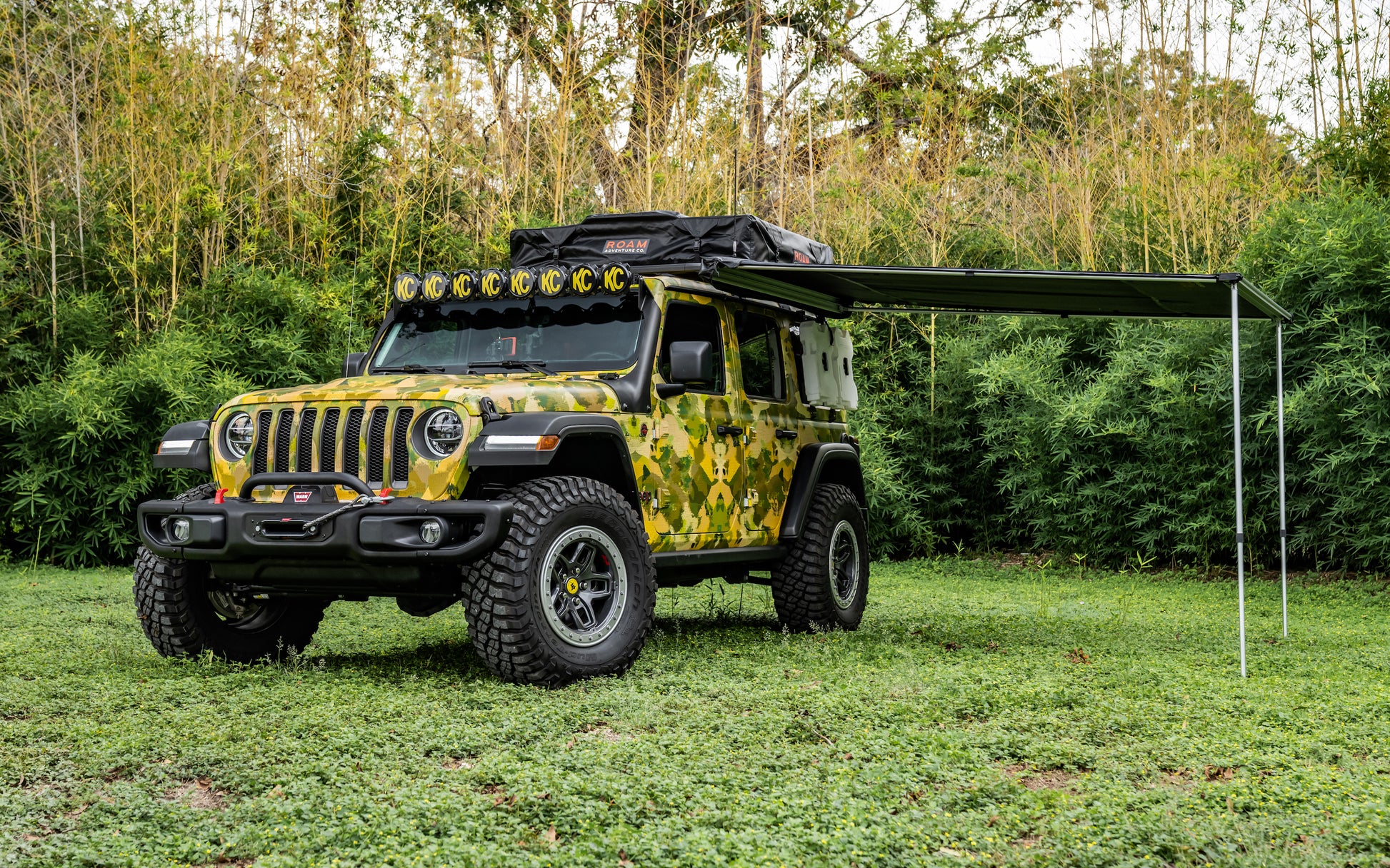 upgraded camo wrapped jeep wrangler rubicon for sale near kyle buda texas at hawkes outdoors 2102512882