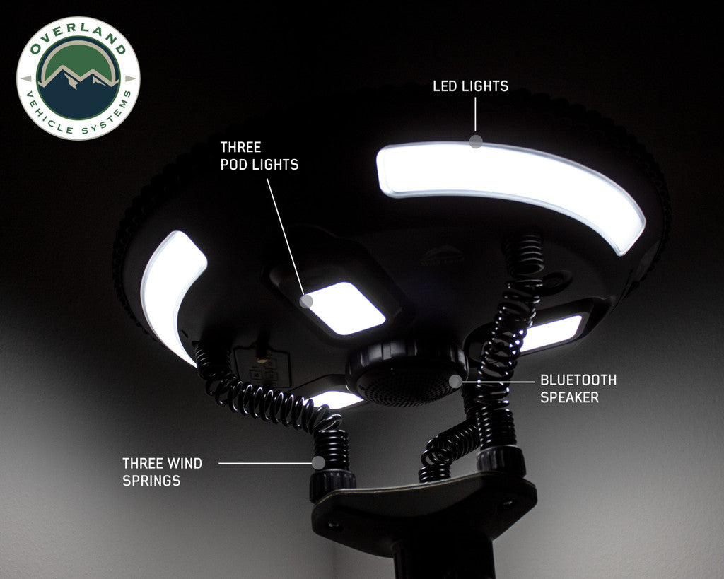 OVS Wild Land Camping Gear - UFO Solar Light Light Pods & Speaker Universal