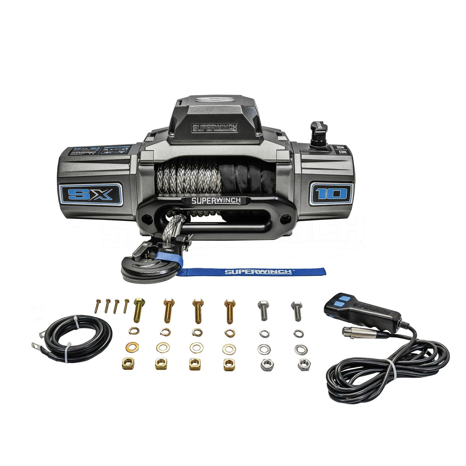 Superwinch SX10SR 12V DC 10,000lb Cabrestante de cuerda sintética