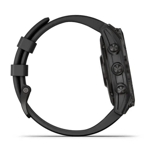 Garmin Fenix- 7 蓝宝石太阳能黑色 DLC Ti 带黑色表带