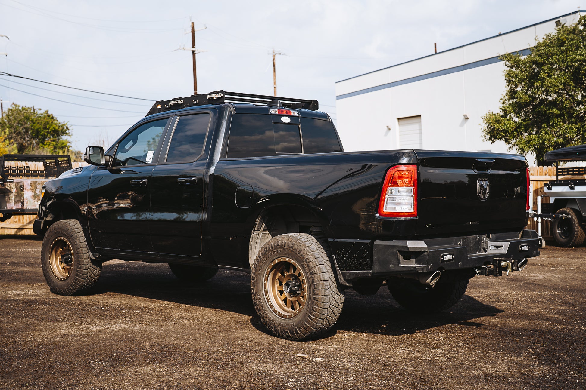 roofrack used upgraded dodge ram eco diesel overland truck for sale in san antonio texas at hawkes outdoors