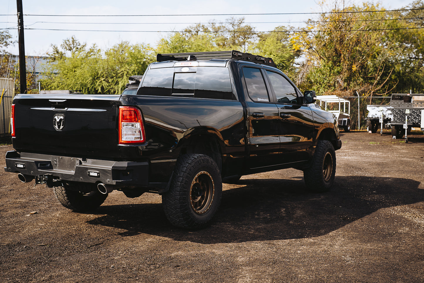 leveling kit used upgraded dodge ram eco diesel overland truck for sale in san antonio texas at hawkes outdoors