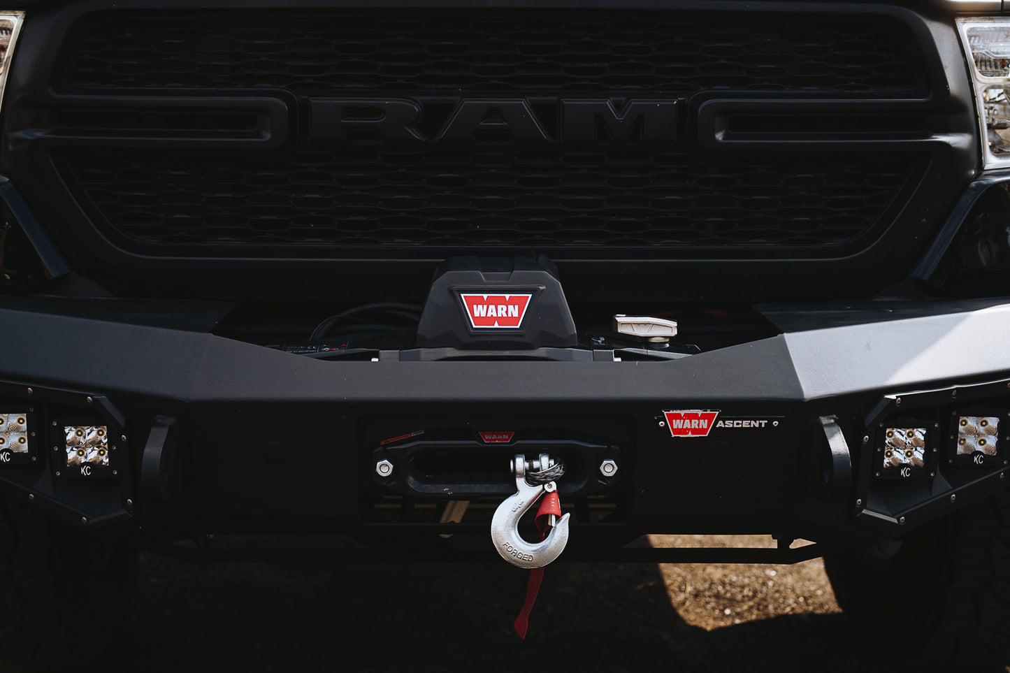 warn ascent recovery winch used upgraded dodge ram eco diesel overland truck for sale in san antonio texas at hawkes outdoors